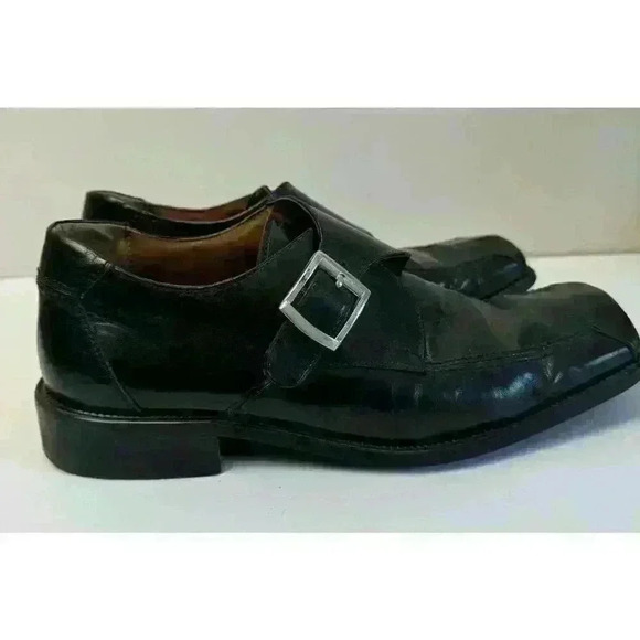 Stacy Adam’s Men’s Loafer 100% Leather man made balance Black Buckle Size 9 1/2 - Picture 5 of 8